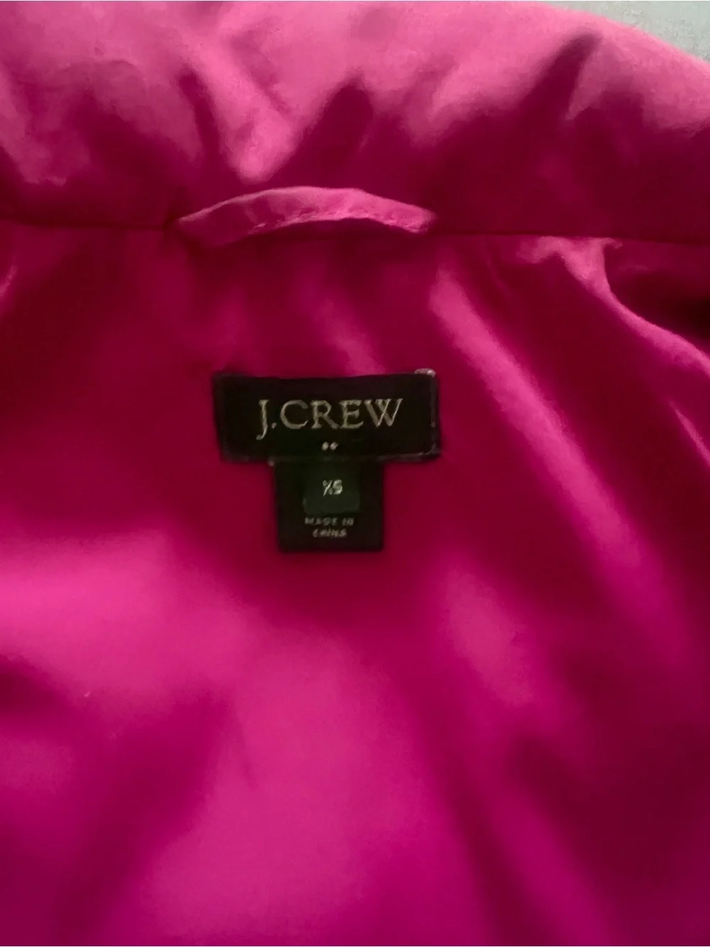 J. Crew Girls' Quilted Hot Pink Puffer Vest